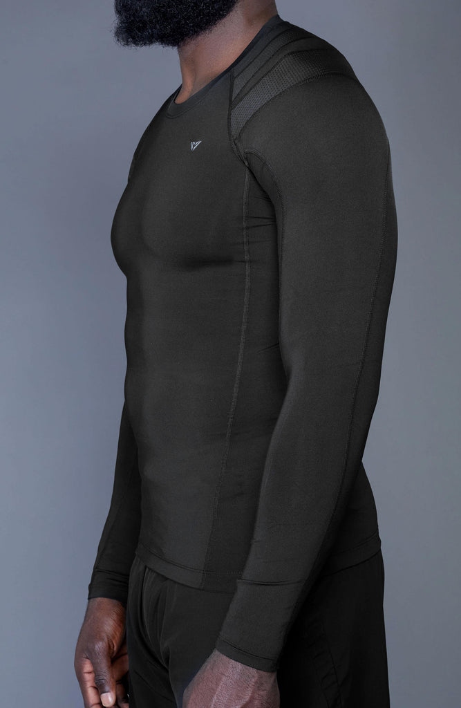 Active Men Long Sleeve Crew Neck Compression Top - Proskins Men and Womens  Baselayers and Sportswear
